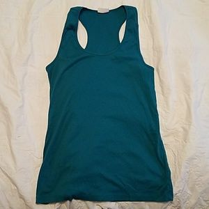 Teal Racerback Ribbed Tank Tunic